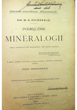 Podręcznik Mineralogii 1900 r.
