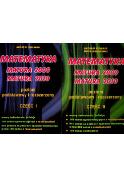 Matematyka Matura 2009 / 2010 poziom podstawowy i rozszerzony tom 1 i 2
