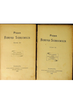 Pisma Henryka Sienkiewicza Listy z podróży Tom III i IV 189 r.