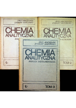 Chemia analityczna, tom od 1 do 3
