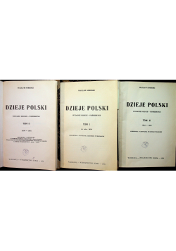 Dzieje Polski tom od 1 do 3 1938 r