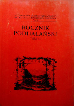 Rocznik Podhalański tom III