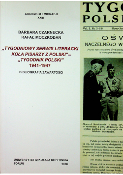 Tygodniowy Serwis Literacki Koło Pisarzy z Polski Tygodnik Polski 1941 1947