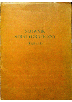 Słownik stratygraficzny Tabele