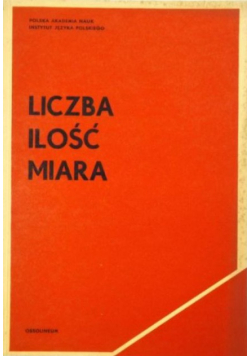 Liczba ilość miara Materiały Konferencji Naukowej w Jadwisinie