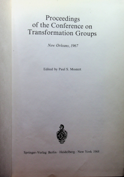 Proceedings of the Conference on Transformation Groups