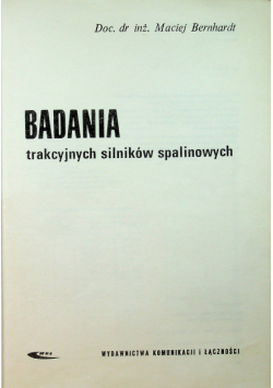 Badania trakcyjnych silników spalinowych