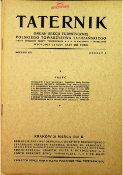 Taternik Zeszyt 1 1930 r.