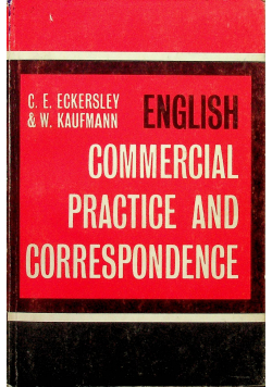 English Commercial practice and correspondence