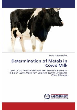 Determination of Metals in Cow's Milk