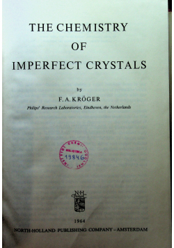 The chemistry of imperfect crystals