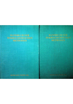 Handbuch der mikrochemischen methoden 2 tomy