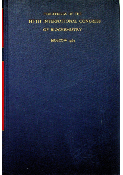 Proceedings of the fifth international congress of biochemistry Volume II