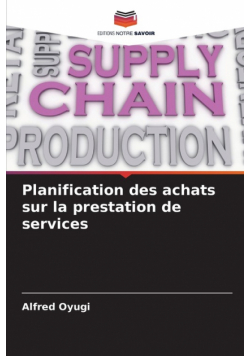 Planification des achats sur la prestation de services