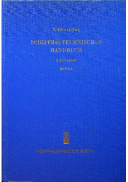 Schiffbautechnisches Handbuch Band 4