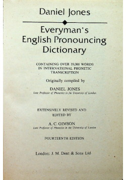 Everymans English Pronouncing Dictionary