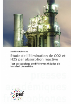 Etude de l'élimination de CO2 et H2S par absorption réactive