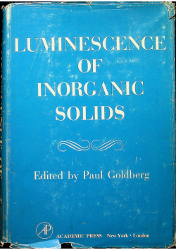 Luminescence of Inorganic Solids