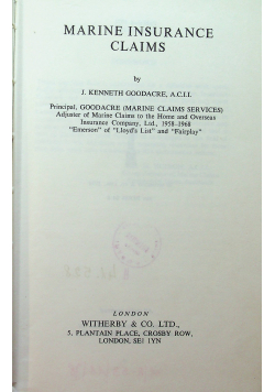 Marine Insurance Claims