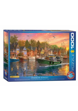 Puzzle 1000 Zachód słońca w porcie