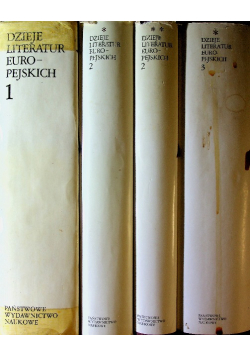 Dzieje Literatur Europejskich tom 1 do 3