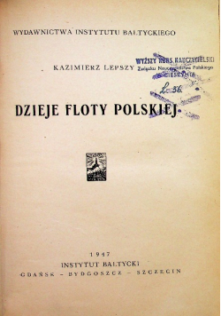 Dzieje Floty Polskiej 1947 r