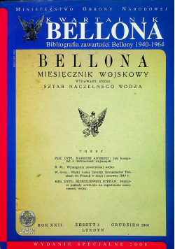 Bibliografia zawartości Bellony 1940 - 1964