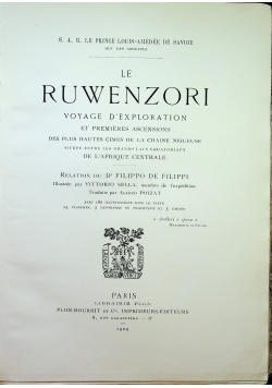 Le Ruwenzori voyage d exploration 1909r