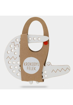 Krokodyl Felek.Drewniana przeplatanka Montessori