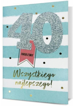 Karnet B6 Urodziny 40 HM200-2499
