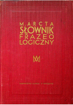 Słownik frazeologiczny 1934 r.