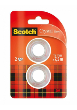 Taśma biurowa Scotch Crystal 19mm (2szt)