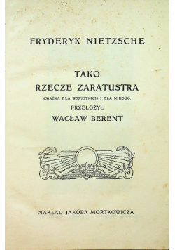 Tako rzecze Zaratustra 1904 r.