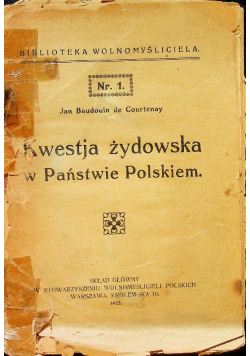 Kwestja żydowska w Państwie Polskiem 1923 r.