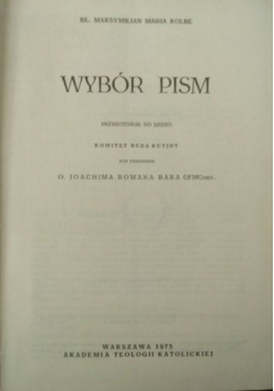 Kolbe Wybór pism