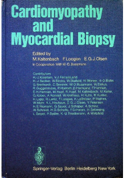 Cardiomyopathy and Myocadrial Biopsy