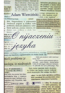 O nijaczeniu języka
