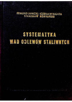 Systematyka wad odlewów staliwnych z atlasem