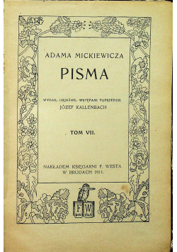 Mickiewicz Pisma tom VII 1911 r.