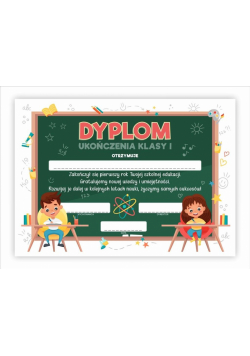 Dyplom A4 ukończenia klasy pierwszej Tablica 30szt