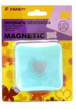 Dziurkacz ozdobny magnetyczny 25mm - Serce