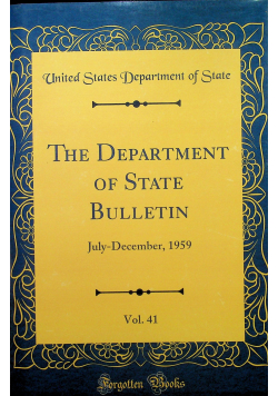 The department of state bulletin reprint