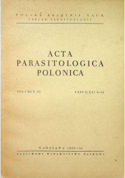 Acta Parasitologica Polonica