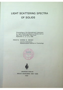 Light scattering spectra of solids