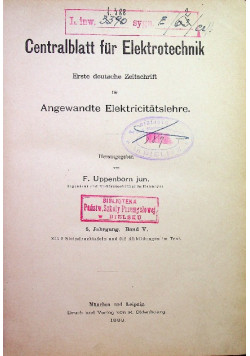 Centralblatt für Elektrotechnik 1883 r