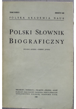 Polski Słownik Biograficzny zeszyt 122