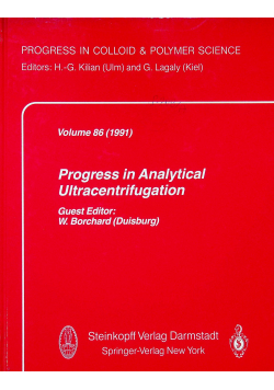 Progress in analytical ultracentrifugation volume 86