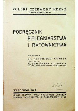 Podręcznik pielęgniarstwa i ratownictwa 1934 r