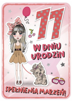 Karnet Urodziny 11 GM-746