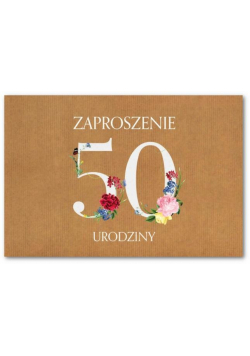 Zaproszenie Urodziny 50 ZT39 (10szt.)